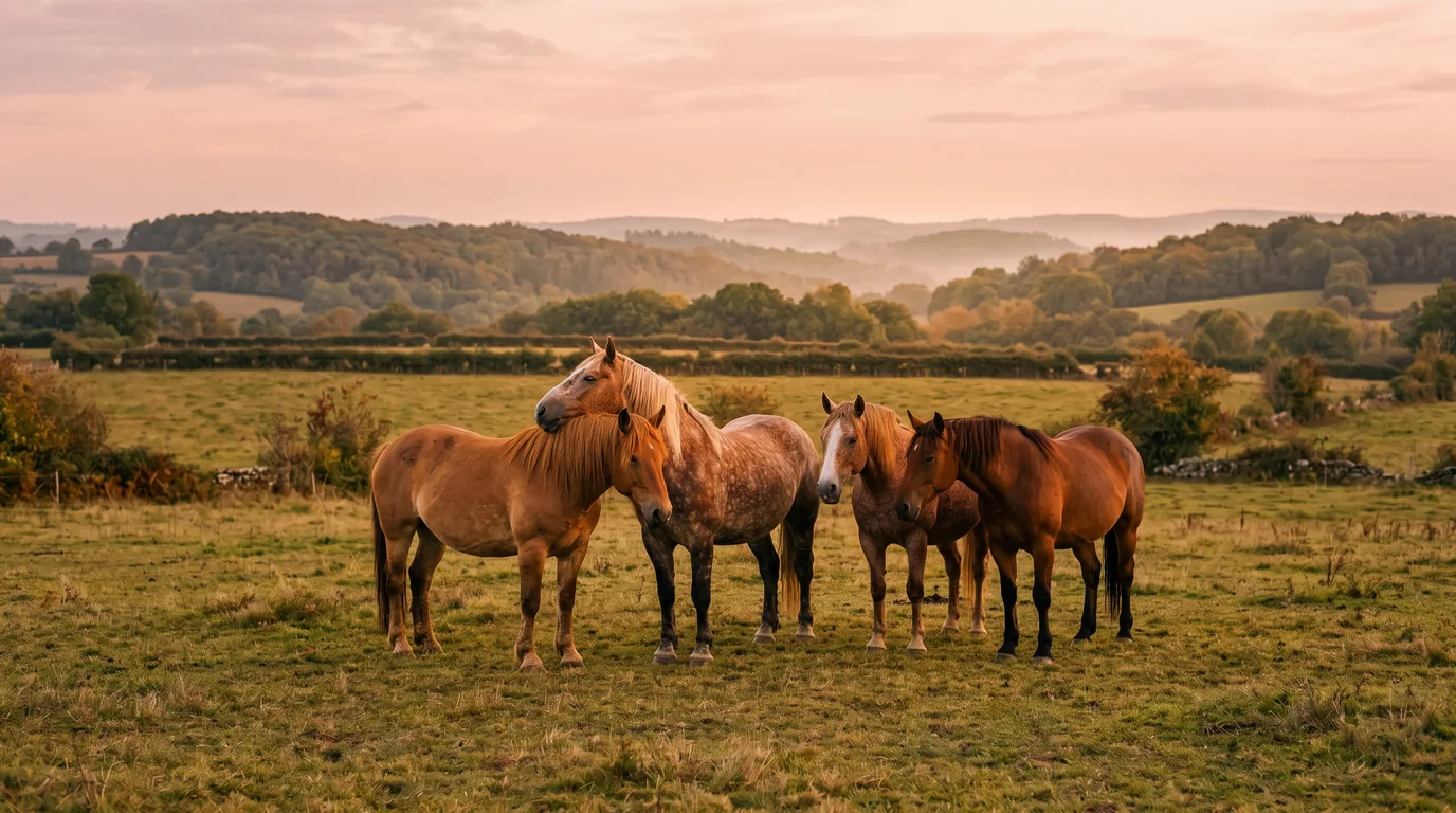 Les chevaux du E-Quitteam Emmanuel Quittet en liberté, Creuse